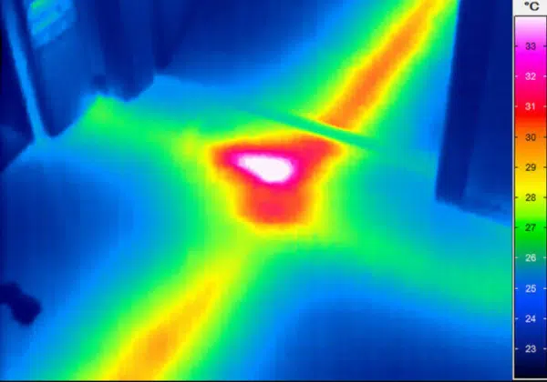 Détection de fuite par caméra thermique